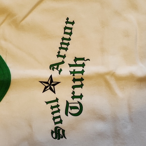 Truth Soul Armor XL white & green v-neck tank top - Picture 3 of 4